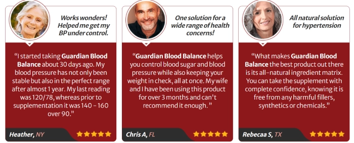Guardian Blood Balance Customer Reviews